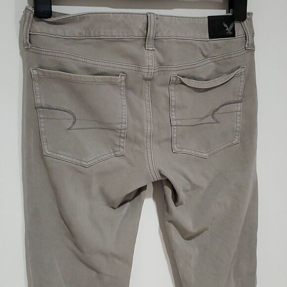 American Eagle Grey 360 super stretch size 6 30x29 jeggings - Picture 4 of 8